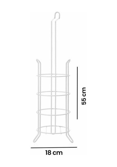 Suntel Yedekli Tuvalet Kağıtlığı - Beyaz Beyaz