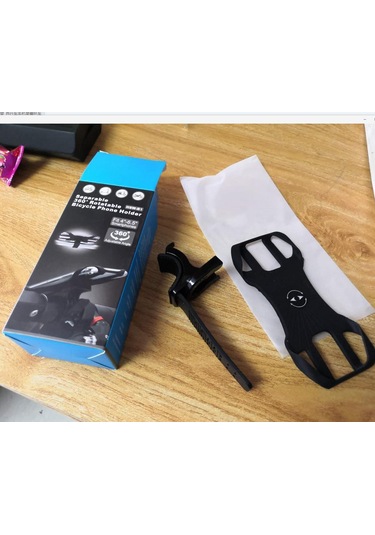 Folinda Siyah Dört Çene Bisiklet Motosiklet Telefon Tutucu, Gps Navigasyon İçin Araç İçi Sabitleyici, Çıkarılabilir Tasarım Siyah