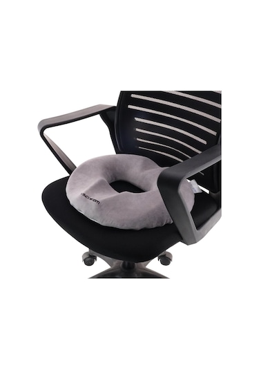 Viscofoam Ultralüks Ortopedik Oturma Simidi Kuyruk Sokumu Yastığı Visco Oturma Simidi - Gri