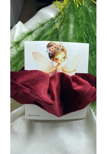 Bride Düğün Kına Nişan Doğum Günü Hedeliği Kadife / Saten Saç Lastiği Bordo