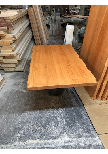 Bintaşmobilya Kayın Rengi Kütük Masa Üstü-120X75.Cm