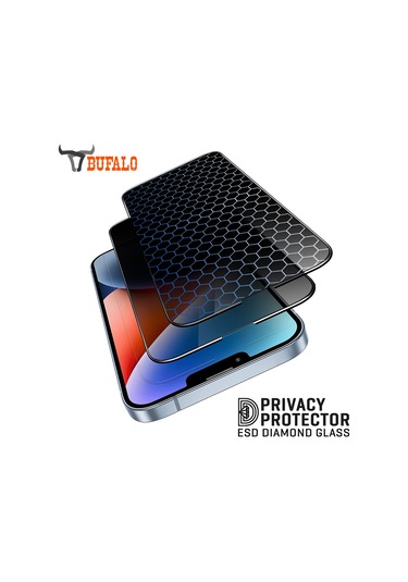 Bufalo İphone Uyumlu 16e Esd Anti Static Hayalet Privacy Cam Ekran Koruyucu