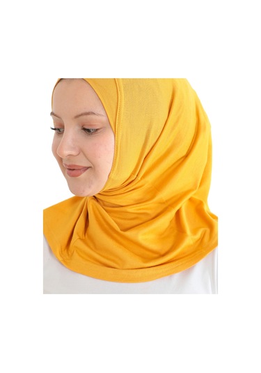 Spor Başörtüsü Kadın Hazır Giyim Türban Viskon Eşarp Şal - Sarı SArı