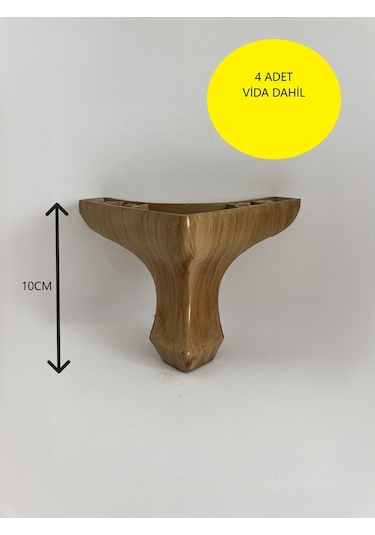 Homdep Kanepe Koltuk Tv Ünitesi Konsol Yükseltme Eva Model Plastik Ayak 10 Cm Açık Ceviz - 4 Adet - Açık Ceviz