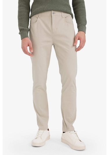 Defacto Slim Fit Dar Kesim Dar Paça Pantolon B2089ax25aubg766 Bej Defacto Slim Fit Dar Kesim Dar Paça Pantolon B2089ax25aubg766 Bej