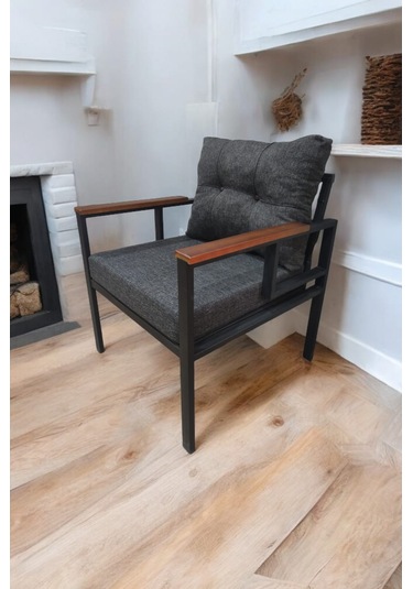 Pimango Pi Elize Demonte Metal Tekli Bahçe Mobilyası Antrasit 60 x 60 CM Antrasit