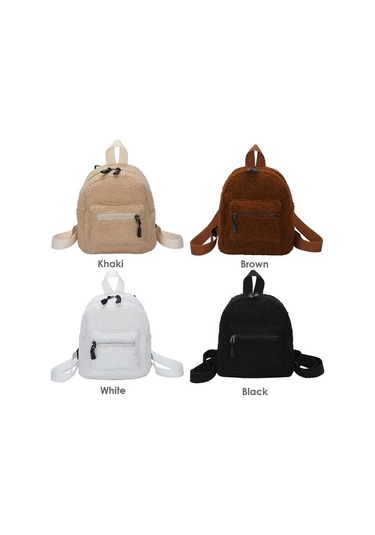 Novahub Vintage Kuzu Yünü Kadın Sırt Çantası, Brown Renk, Mini Boy, Sonbahar Kış Tarzı Brown