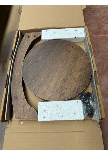 Cereste Gizli Tekerlekli C Yan Sehpa Mdf Meşe