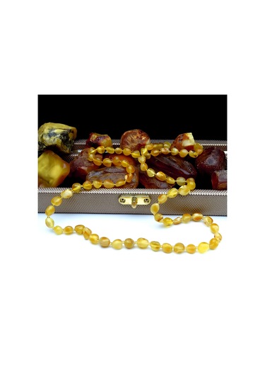 Sertifikalı Ukrayna Damla Kehribar Kolye N11.37222 Gümüş