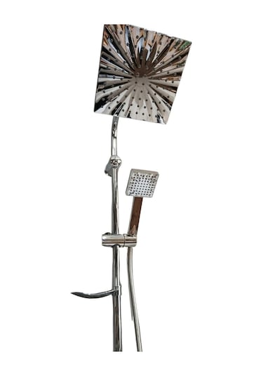Rudi Armatür Krom Kristal Pirinç Malzeme Robot Duş Seti Gri