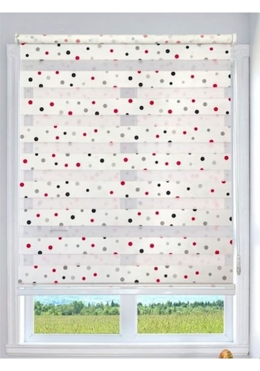 Zebraevim Puantiyeli Zebra Stor Perde (48427610)