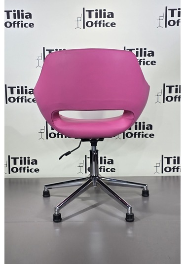 Monaco Çalışma Kesim Koltuğu Konik Sabit Ayak Pembe