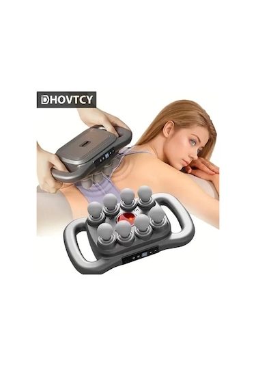 8 Başlıklı Şarjlı Isıtmalı Masaj Aleti 5332 Çok Renkli