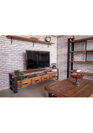 Deryawood Masif Ahşap Kitaplık