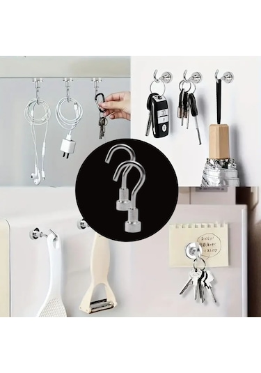 Güçlü Manyetik Mutfak,banyolar İçin Çok Amaçlı 2&amp Apos Li Magn Ahşap - Siyah