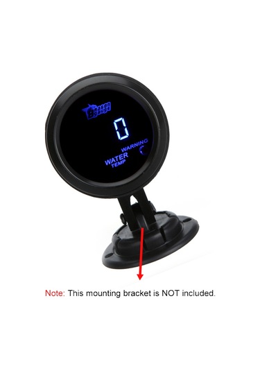 Ranyeek 12v Dc Otomobil Su Sıcaklığı Gösterici, 52mm Lcd Ekran, 40-120 C Ölçüm Aralığı, Siyah, Npt 1/8" Sensör, 100 C Uyarı Noktası