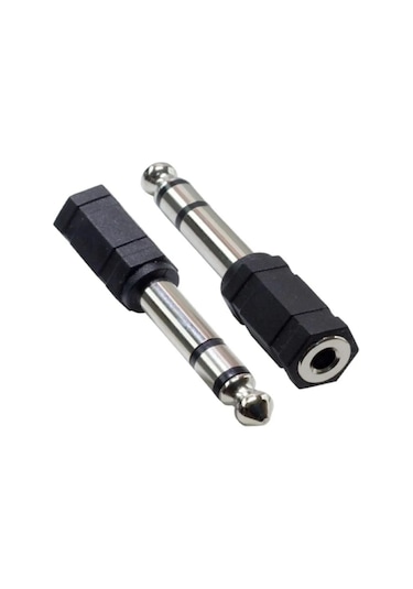 Aux Ses Stereo Siteryo 6.3mm Çevirici Jack Jak Çevirici 3.5 MM