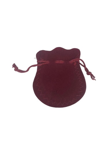 Kadife Kese Bordo 50 Adet 6x8 Boy Takı, Altın Kesesi İpli & Büzgülü