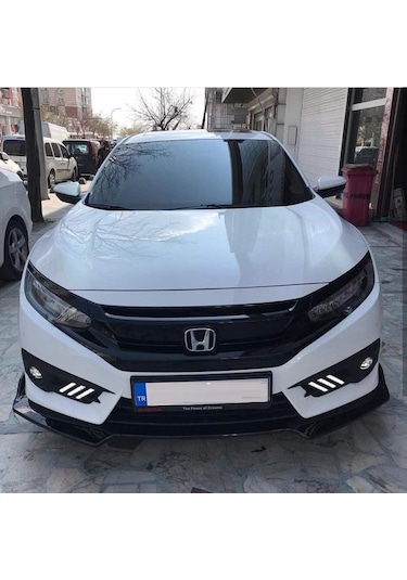 Civic Fc5 Fk7 3 Parça Ön Lip Piano Black Abs Plastik Ma