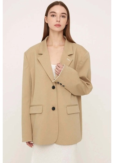 By Dyln Büyük Beden Megan Oversized Daddy Blazer - Şık Ve Rahat Tasarım Siyah