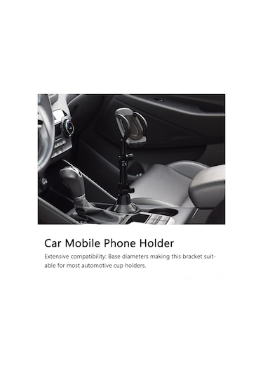 Padalink Siyah Pvc Araç Su Bardağı Tutucusuna Sabitlenir 360 Derece Döner 45-95mm Genişliğinde Uyumlu Akıllı Telefon Tutucu Diğer