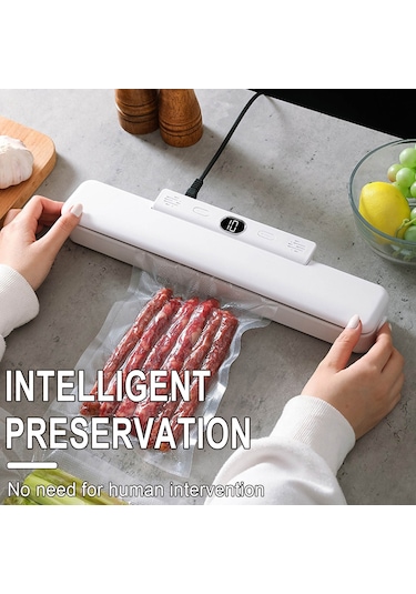 Sones Ev Tipi Elektrikli Full Otomatik Vakum Makinesi, Gıda Vakum Makinesi + 10 Adet Vakum Poşeti