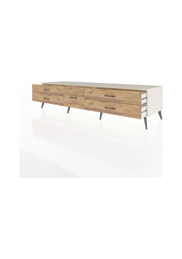 Kronos Tv Ünitesi 5 Çekmeceli 220x59x51 Aytaşı-aytaşı/çam Aytası/atlas Çam - Aytası