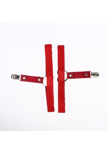 Dolıty Bayan Dekor Jartiyer Ayarlanabilir Bacak Askısı Kırmızı