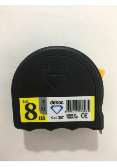 Dekor Şerit Metre Siyah 8m 25 MM 307