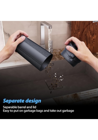 Siyah Araba Bardak Tutucu Çöp Kovası Kapaklı Mini Çöp Kutusu Araba Kapısı Arka Koltuk Küçük Çöp Kutusu Araç Ev Ofis Taşınabilir