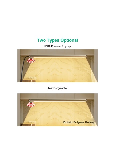 Suofeng Akıllı Vücut Algılayıcı Led Dolap Lambası - Ev İçi Sürekli Parlaklık Ayarlı Gece Işığı Şeridi Pilli, 30cm Diğer