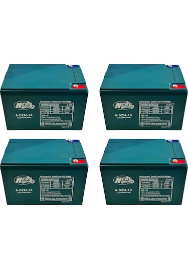 Ncr 12v 14 Ah Volta Vsm Vsc Elektrikli Bisiklet Aküsü 4'lü Set
