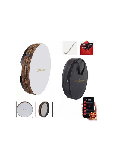 Midex Br-911 Kaliteli Bendir Def Akort Ayarlı El Tutma Oyuklu Çantalı
