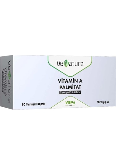 VeNatura Vitamin A Palmitat 60 Yumuşak Kapsül