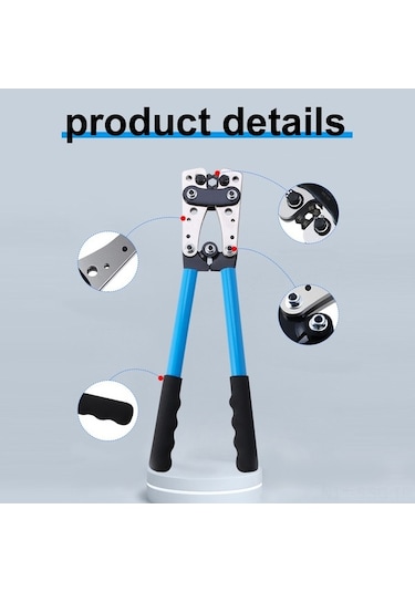 Pazly Alüminyum Kablo Pense 6-50mm² - Ergonomik, Kaymaz Kıskaç Turuncu Turuncu