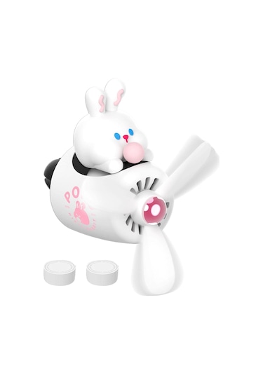 Pervaneli Klima Süsü Oto Koku Klipsi Beyaz Pilot Tavşan