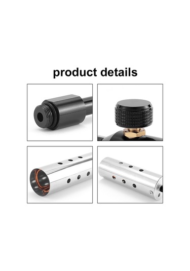 Ise Mount Siyah Ahşap Saplı Kamp Ayrılabilir Gastorch Yüksek Güç Açık Siyah