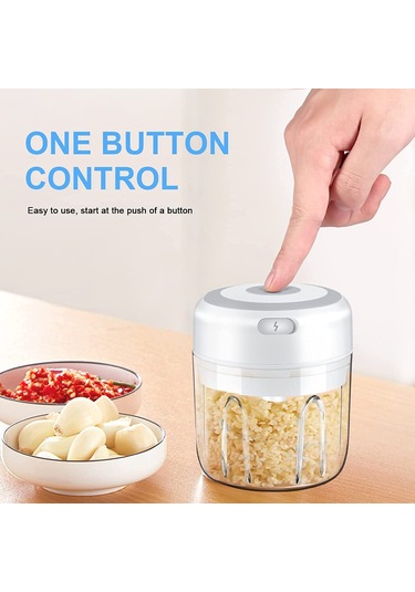 Shineyee Usb Şarjlı Mini Elektrikli Yemek Dilimleyici - 250ml, 304 Çelik Bıçak, Tam Gövde Su Geçirmez, Mutfak Aracı Yeşil