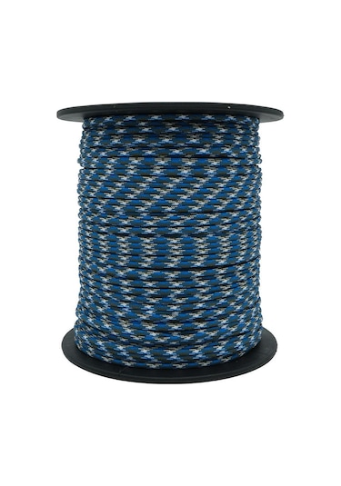 Paracord İp 4 Mm Mavi Bej Desenli No:95 10 Metre Çok Renkli