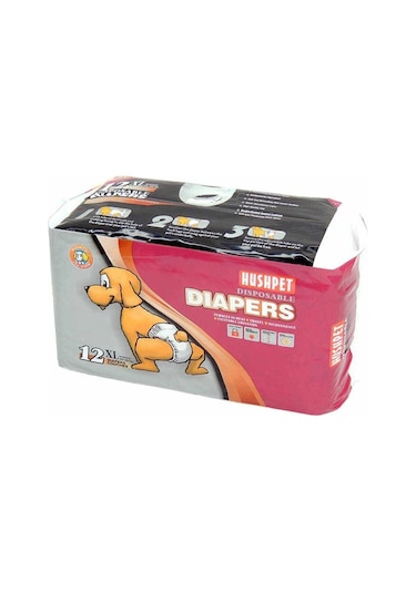 Hushpet Ultra Emici Köpek Külot Bez XLarge 12'li