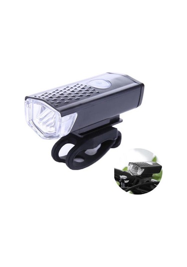 Forte GT XBYC 6131 Ön Işık 300 lümen usb şarjlı bisiklet ön farı Gri - Siyah