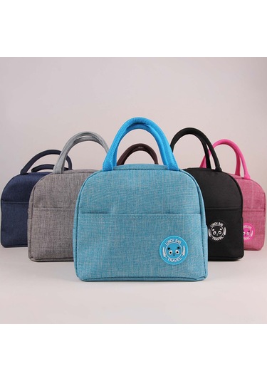 Aubyhe Piknik Ve Öğle Yemeği İçin Isı Ve Soğuk Saklama Çantası - Oxford Kumaş, Alüminyum Folyo - Pembe Diğer