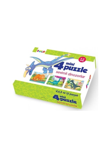Eolo Sevimli Dinazorlar 4 Mini Puzzle 30 Parça