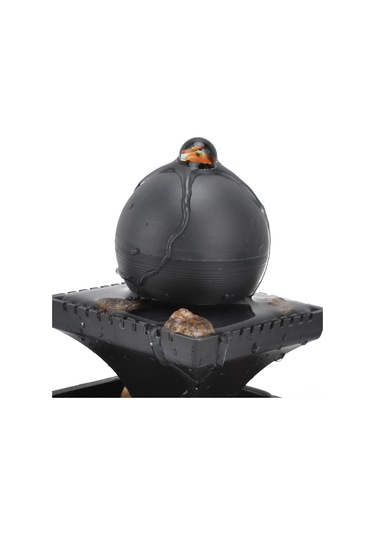 Geeroyoo Ev Ofis Masaüstü Usb Akıllı Su Fontanı - Led Işıklı Toplu Şelale Dekoratif Alet, Sakin Ambiyans Oluşturucu Plastik Dekorasyon