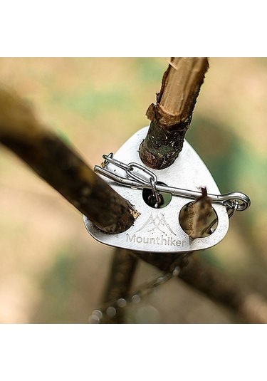 Bloomnest Açık Hava Kamp Piknik Rafı Tencere Braketi 3 Delikli Paslanmaz Çelik Odun Ateşi Üçgen Askısı Metalik, Küçük Boyutlu Tasarım Metalik