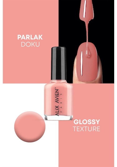 Alix Avien Yavruağzı Oje 10 Yüksek Pigmentli Uzun Süreli Kalıcılık Hızlı Kuruma Nail Lacquer 10