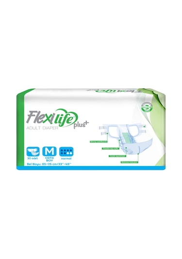Flexi Life Plus Tekstil Yüzeyli Hasta Bezi M 30'Lu