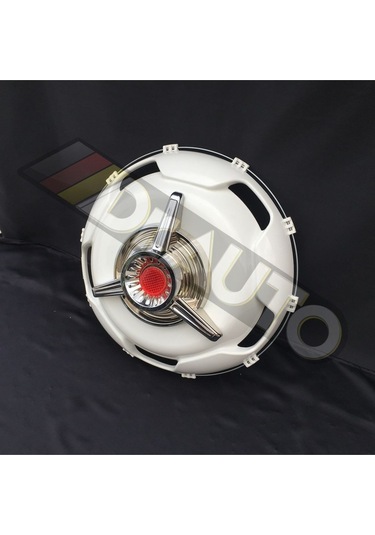 22.5 İnç Büyük Model Kırmızı Fırfırlı Jant Kapağı 4'lü Takım