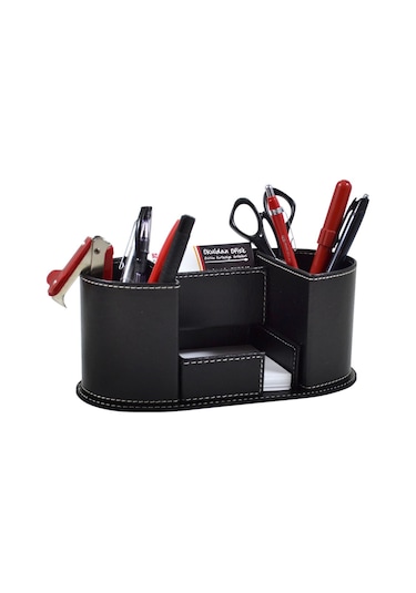 Mimaks Dk-27 4 Bölmeli Suni Deri Kalemlik Masa Seti