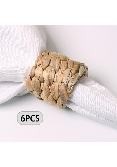 Homyl 6x El Yapımı Peçete Halkaları Peçetelik 5.4x5cm Haki